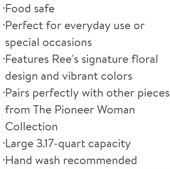 ❤️ New Pioneer Woman Frontier Rose Cobalt Soup Tureen with Ladle - Picture 5 of 6